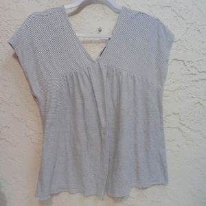 Lucky Brand | Small Striped Vneck Blouse